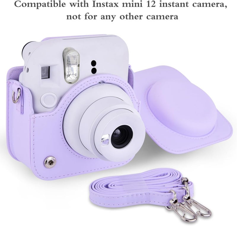 Sunmns Mini 12 Instant Camera Accessories Kit, Accessory Bundle Compatible with Instax Mini 12 Instant Camera, Include Case, Album, Stickers, Photo Frames, Paper Frame, Filters, Strap (Purple) - Image 2